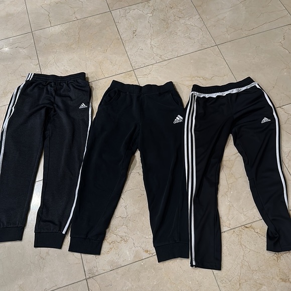 adidas Bottoms Loved 3 Youth Adidas Logo Youth Zip Leg Joggers Size